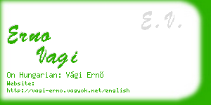 erno vagi business card